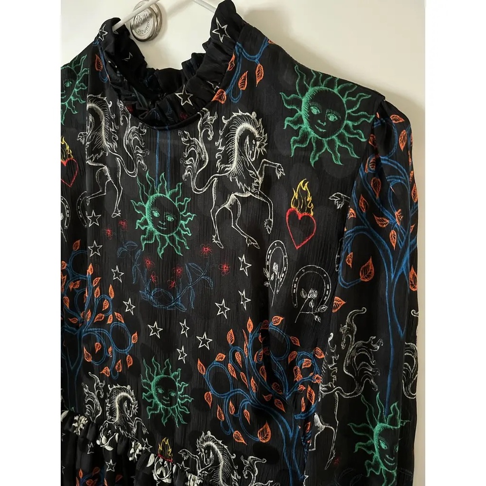 Sandro Midi Chiffon Celestial Dress - Picture 3 of 4